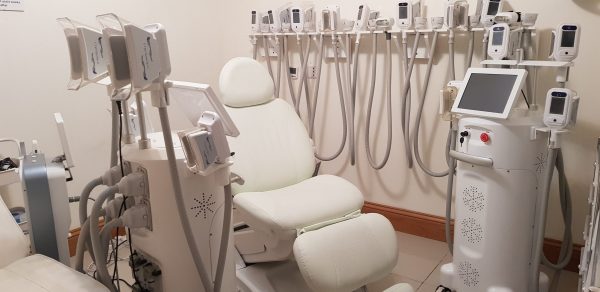treatment room with fat freezing machines